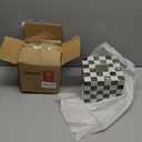 5.7" Tissue Box Cover, Handmade Checkered Cube Tissue Box Cover with Capiz Shells, Decorative Tissue Holder for Living Room, Bathroom, Bedroom or Office (Navy Blue, Square)