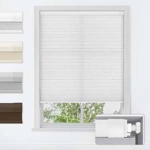 Persilux No Drill Light Filtering Cellular Shades,White,34" w x 64" h