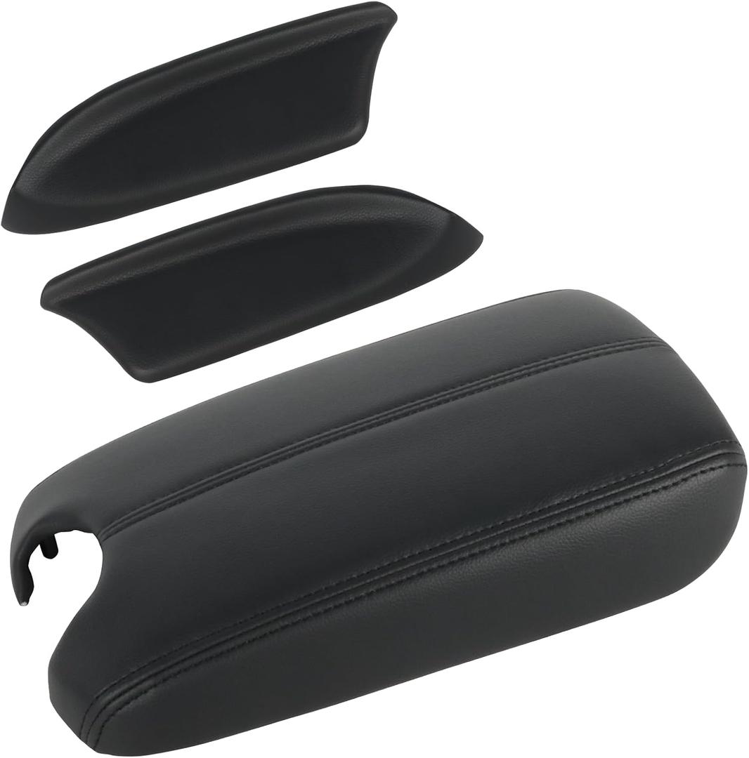 Compatible with 2008 2009 2010 2011 2012 Honda Accord Sedan Center Console Armrest Cover & Front Door Panels Replacement Black