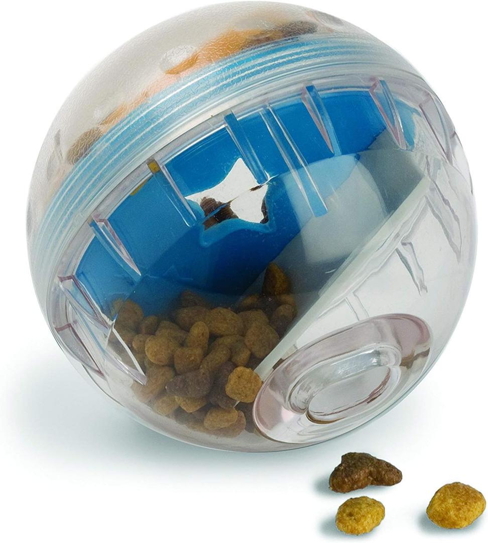 Pet Zone IQ Treat Ball Dog Treat Dispenser Toy Ball Interactive Toy - 4" Stimulation, Slow Feeder (4 inch (Pack of 1))