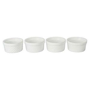 Bia Cordon Bleu Inc 904925 6 Oz White Porcelain Assorted Textured Ramekin 4 Count