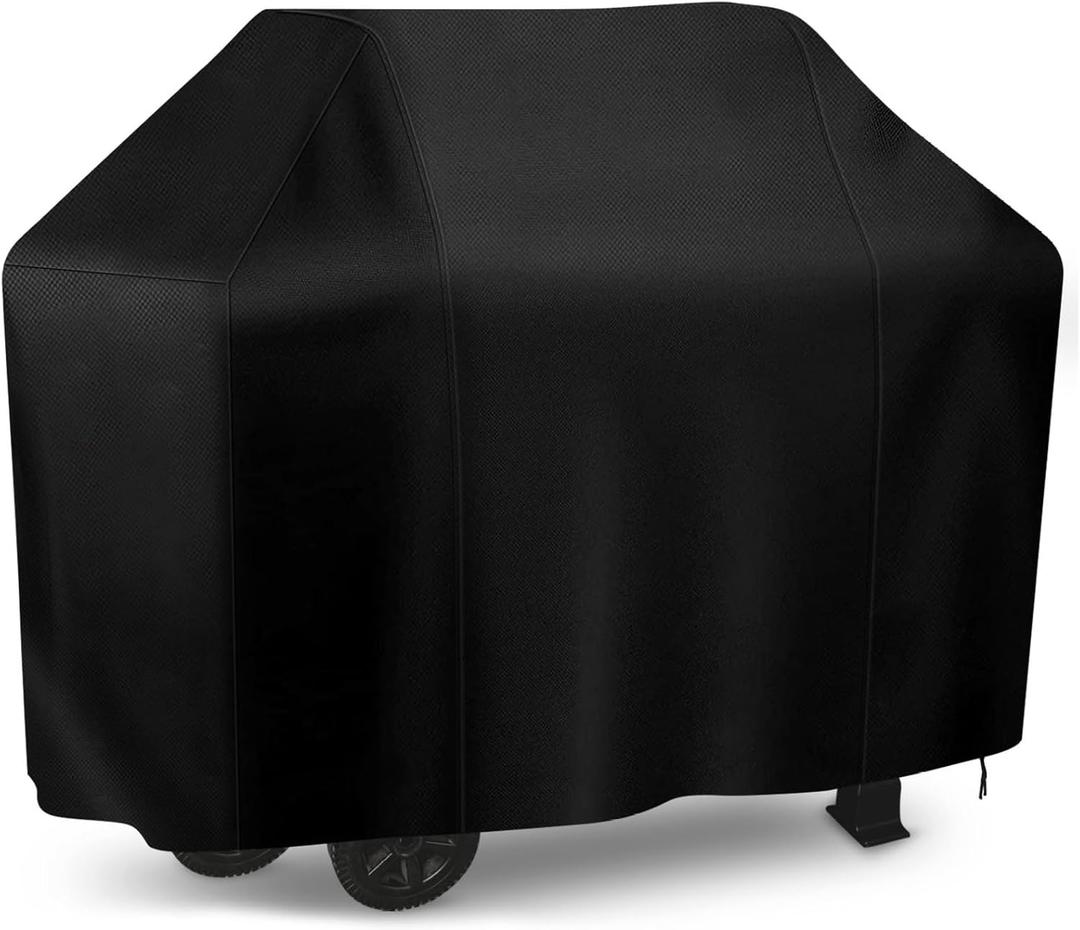 Grill Cover, 58 inch BBQ Grill Cover for Outdoor Grill, Anti-UV & Fade Resistant Gas Grill Cover, Waterproof Barbecue Grill Covers for Weber, Char-Broil, Nexgrill and More, Black
