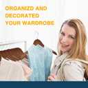 Wooden Shirt Hangers - Pack of 30 Sturdy Wood Hangers, Ideal for Laundry & Everyday Use, Heavy Duty, Walnut