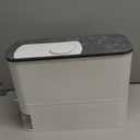 IEEK Rice Dispenser 12 Lbs,Large Cereal Dry Food Storage Containers Rice Storage Container Sealed Moisture Proof with Measuring Cup for Kitchen Pantry Household, White and Grey