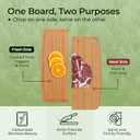 Keechee Dishwasher Safe Bamboo Cutting Board, Lightweight & Durable Wood Cutting Board, Reversible with Juice Groove, Easy to Store & Clean, Ideal Kitchen Gift for Home Cooks (14"L x 10.6"W)