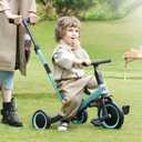 newyoo Tricycles for 1-3 Year Olds, Toddler Bike, Birthday Gift and Toy for Boys and Girls, Toddler Tricycle with Parent Push Handle, Trike with Backrest and Safety Belt, Blue, TR007