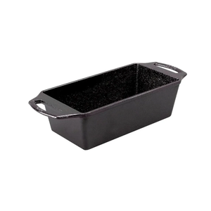 Lodge Cast Iron Loaf Pan 8.5x4.5 Inch, Black
