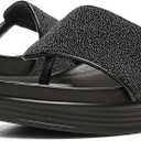 Donald Pliner womens Fifi SandalSlide Sandal (9.5, Black - Caviar Felt)