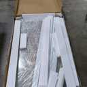 Bathtub Shower Door 56-60" W x 58" H Semi-Frameless Shower Doors for Bath Tub Glass Shower Door with 1/4" (6mm) Clear Tempered Glass for Bathroom, Silver