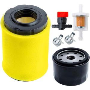 HOODELL 796031 Air Filter with Tune Up Kit, Compatible with 591334 492932 696854, John Deere D100 D110 D125 D130, Husqvarna YTH22V46, Lawn Mower Oil Filter