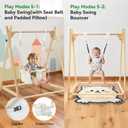 5-in-1 Baby and Toddler Foldable Swing Set with Stand, Classic Swing, Swing-Seat, Baby Jumper, Hammock, Play Tent