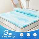 Sweetcrispy Mattress Topper Twin XL, 3 Inch Thick Memory Foam Gel Infused Cooling Toppers Pad for Twin XL Size Bed, Sleeper Sofa, RV, Camper, CertiPUR US Certified, Ventilated and Breathable