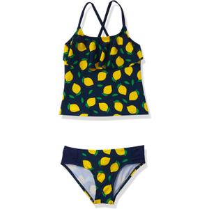 Kanu Surf Girls' Charlotte Flounce Tankini Beach Sport 2-piece Swimsuit 12 US