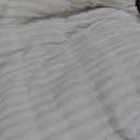 AveLom Beige Seersucker Duvet Cover Set Queen Size (90 x 90 inches), 3 Pieces (1 Duvet Cover + 2 Pillow Cases), Ultra Soft Washed Microfiber, Textured Duvet Cover with Zipper Closure, Corner Ties, Beige