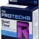 Flents Protechs Foam Ear Plugs, 10 Pair with Case for Sleeping, Snoring, Loud Noise, Traveling, Concerts, Construction, Studying, Work, Shooting, NRR 33, Purple, Disposable, Made in the USA