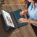 OYEEICE Keyboard Case for iPad 9.7 Inch 6th/5th Gen 2018/2017, Detachable 7 Color Backlit Wireless Keyboard Case for iPad Air 2 with Pen Holder - Black