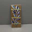 Zhengmy 2 Pieces Metal Tree Leaf Wall Decor Vine Olive Branch Leaf Wall Art Living Room, Hallway Wall Decor Outdoor Decoration(Vintage Blue)