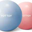 YOTTOY Pilates Ball, 10-inch Exercise Ball with Anti-Burst Technology for Stability, Stability Ball for Yoga, Pilates, Physical Therapy, Home Gym and Office Fitness Equipment (9inch+10inch, Pink+Blue)