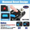 80 AMP Circuit Breaker with Manual Reset Button 0-4 Gauge 80A Trolling Motor Car Stereo Audio Inline Fuse Inverter 12-48V DC Switch for Automotive RV Marine Boat Truck