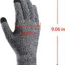 Wool Winter Gloves Men Women Fleece lined Knit Touch Screen Warm Thermal Snow Driving Cycling Gloves Cold Weather (Medium, Multicolor)