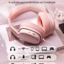 EPOMAKER X Aula G7 Pro Wireless Gaming Headset, Dual Mode BT5.3 & 2.4GHz, 7.1 Surround Sound, 80+ Hour Battery, RGB Light, with Noise Canceling Mic for PS5, PS4, Switch, PC (Pink)