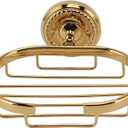 Shower Soap Dish, Gold Soap Dish Wall Mount Soap Holder Shower Soap Basket Sponge Holder Luxury Bathroom Hardware with Screws