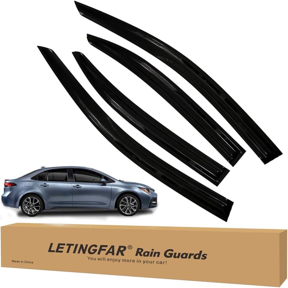 Tape-on Rain Guards for 2020-2024 Corolla Sedan, for 2020-2024 Toyota Corolla AccessoriesSide Vent Visors Shades Window Deflectors for Toyota Corolla
