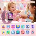 NBKLS Kids Watch for Girls 4 5 6 7 8 9 10 Years Old Gifts, Smart Watch for Kids with 26 Puzzle Games, HD Touch Screen, Flashlight, Learn Cards, Audiobook, Toddler Toys Christmas Birthday Gifts