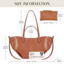 CHUNLI Trendy Satchel Bags for Women Luxury PU Leather Purses Work Tote with Top Handle Large Capacity Shoulder Bag