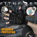 ATERCEL Workout Gloves for Men and Women, Exercise Gloves for Weight Lifting, Cycling, Gym, Training, Breathable and Snug fit (Black, XS)