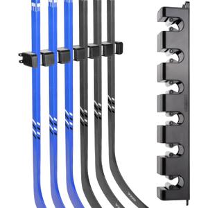 Hikeen Hockey Stick Wall Mount, Enhanced Stability Ice Hockey Stick Display Holder, Space-Saving Hockey Stick Organizer Holds up to 6 Sticks for Any Home Office Wall