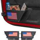 2 Pack Metal Front Door Storage Box Pockets Compatible with Jeep Wrangler JK JKU 2/4 Door 2007-2018 Side Insert Organizer for Interior Storage Accessories