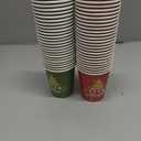 Tiamon 50 Pieces Christmas Party Cups 9 OZ Team Naughty or Nice Disposable Paper Naughty Nice Christmas Cups Red and Green Xmas Party Holiday Supplies for Coffee, Hot and Cold Beverages