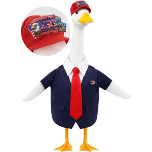 2 x 250 Anniversary American Goose Outfits 4th of July Patriotic Costume Goose Clothes for 23" Lawn Plastic/Cement Statue Outdoor Courtyard Garden Yard Decoration