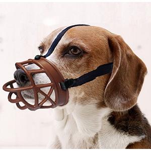 Mayerzon Basket Dog Muzzle for Small Medium Large Dogs, Breathable Silicone Muzzle for Anti-Biting and Anti-Chewing with Soft Padded and Adjustable Head Strap Allows Drinking