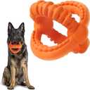 Fida Dog Chew Toys for Aggressive Chewers, 3-in-1 Indestructible Interactive Dog Toys, Unique Detachable Natural Rubber Balls Tug &Fetch Toys for Large & Medium Dogs(Orange, L)