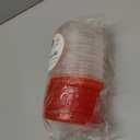 PLASTICPRO 6 Pack Twist Cap Food Storage Containers with Red Screw on Lid- 8 oz Reusable Meal Prep Containers - Freezer and Microwave Safe Red Plastic Food Storage