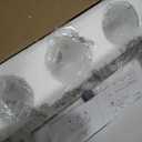 3 Light Modern Bathroom Light Fixtures Over Mirror, Chrome Vanity Lights for Bathroom Wall Sconces with Milky White Glass Shades, E26 Socket (Bulbs Not Included)