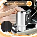 12v Car Heated Mug, 450ml Stainless Steel Travel Heated Mug, Portable Vacuum Insulation Car Mug, Universal for 12v Power Supply Car