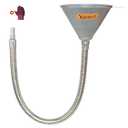 24.4" Steel Bendable Spout Funnel with Filter for All Automotive Oils, Diesel Fuel and Other Liquids, with Gloves