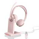 Bluetooth Wireless Headset with Mic for Work, Bluetooth 5.2, Advanced Noise Reduction Microphone, Clear Calls - Comfortable On-Ear Headphones, Applicable to PC, Laptop, Phone, Android, Zoom, Office