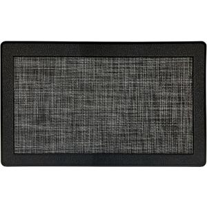 Anti-Fatigue Floor Comfort Mat - 18 x 30 Inch (Clarke Black) - Non-Slip Kitchen Mats for Floor - Easy to Clean Cushioned Standing Mat for Bathroom & Office Desk - Achim Home Dcor