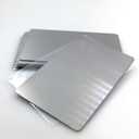 304 Stainless Steel Thick 0.5mm Metal Business Cards Blank Tablet 86X54mm Pack of 10PCS (Silver Brushed Finishing, Blank)