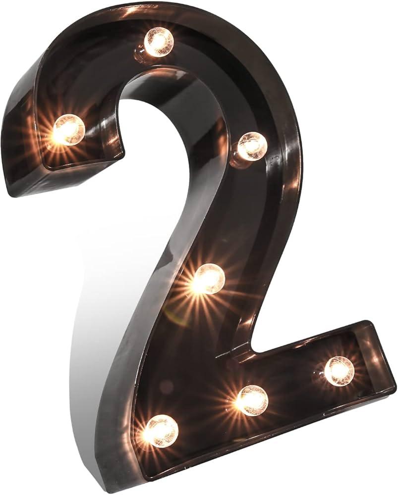 Led Letters Numbers Lights 26 Alphabet & Arabic Numerals 0-9 Black Decorative Marquee Lamps for Events Wedding Party Birthday Home Bar Decorative -2