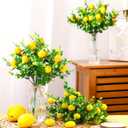 Tigeen 12 Pack Lemon for Decoration Fake Lemon Branches Artificial Vivid Yellow Faux Lemons Tables Centerpiece for Kitchen Stem Fruits for Home Spring Summer Decor