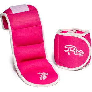 HEALTHYMODELLIFE Ankle Weights Set (2 x 0.5lb Cuffs) - 1lbs in Total - for Women, Men and Kids – Used for Workouts at Home, Pilates, Yoga, Boxing, Dancing and Resistance Training, Pink