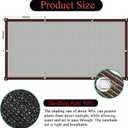Shade Cloth - Garden Shade Mesh Netting with Grommets Outdoor Sun Shade Cover for Pergola Patio Plants Greenhouse Chicken Coop Black Shading Rate 70% -90% (6X3FT)