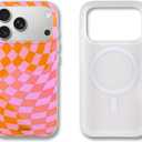 Sonix Phone Case for iPhone 17 Pro | Compatible with MagSafe | 10ft Drop Tested | Checkmate Pink