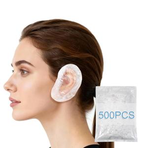 4 x 500 Pack Disposable Ear Covers for Shower Waterproof,Protectors for Hair Dye, & Salon Use,Spa,Hotel,Home,Elastic Ear Caps for Adults