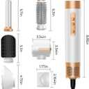 Hair Dryer Brush,Blow Dryer Brush with Attachments,110000 RPM Curly Twist 7 in One Air Style, Professional Ionic Hair Styling Tool, Left & Right Air Curler, Volumizer